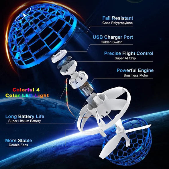 Magic Hoverball LED Flying Spinner