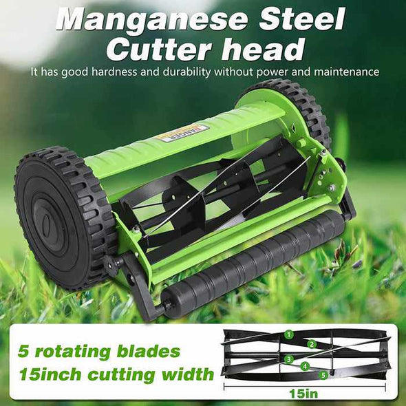 Manual Push Reel Lawn Mover-Aroflit