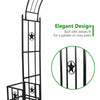 Metal Garden Trellis Vinyl Rose Arbor Archway Gate-Aroflit