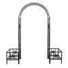 Metal Garden Trellis Vinyl Rose Arbor Archway Gate-Aroflit