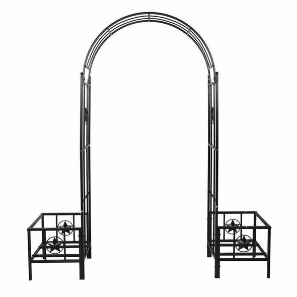 Metal Garden Trellis Vinyl Rose Arbor Archway Gate-Aroflit