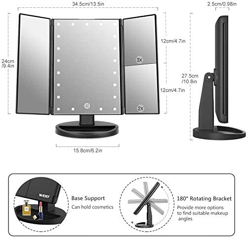 MirrorTech™ LED Touch Screen Makeup Mirror