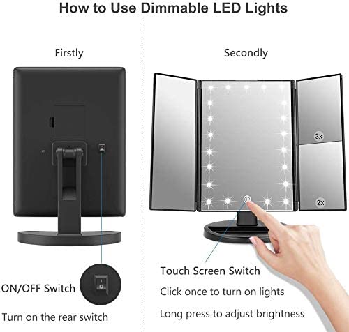 MirrorTech™ LED Touch Screen Makeup Mirror