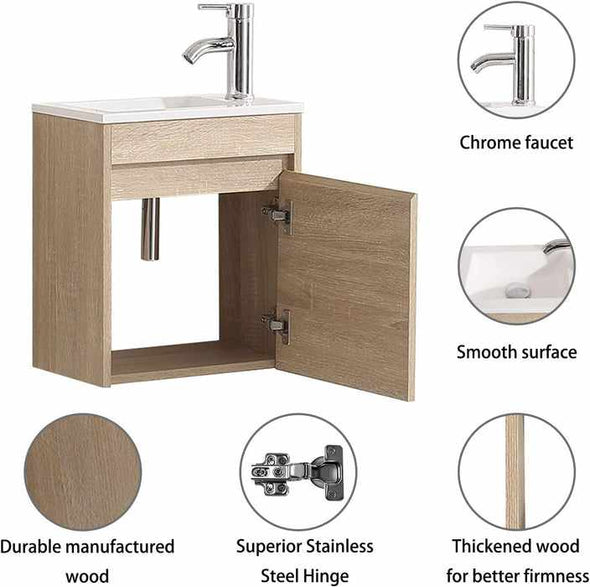 Narrow Bathroom Vanity Sink For Small Space-Aroflit