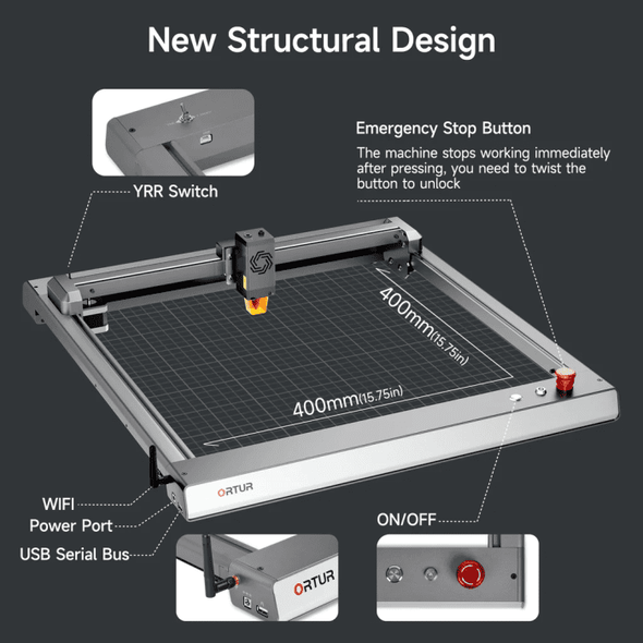 Ortur Laser Engraving & Cutting Machine 20,000mm/min 10W