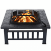 Outdoor Backyard Patio Wood Burning Fire Pit Grills-Aroflit