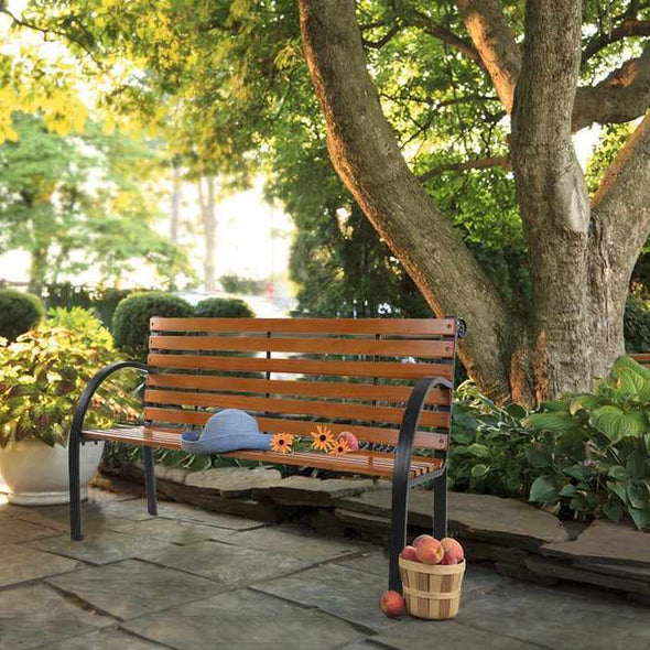 Outdoor Garden Patio Porch Wooden Bench-Aroflit