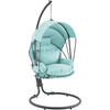 Outdoor Hanging Egg Chair With Stand-Aroflit