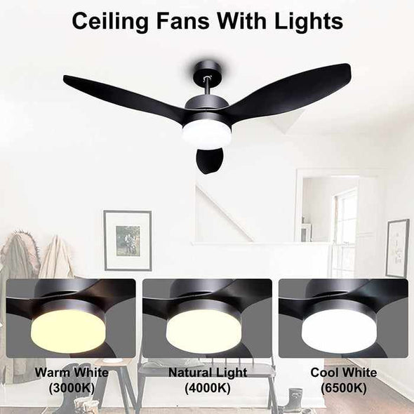 Outdoor Patio Ceiling Fan With Light & Remote-Aroflit