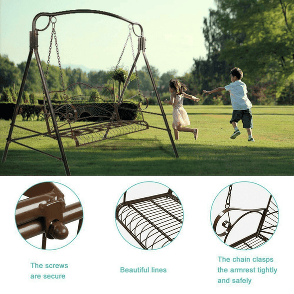 Outdoor Patio Porch Hanging Swing Chair With Stand-Aroflit