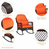 Outdoor Patio Wicker Rocking Chair With Cushions-Aroflit