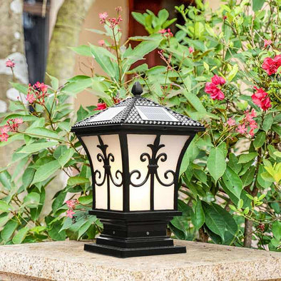 Outdoor Solar Fence Post Lantern Lights-Aroflit