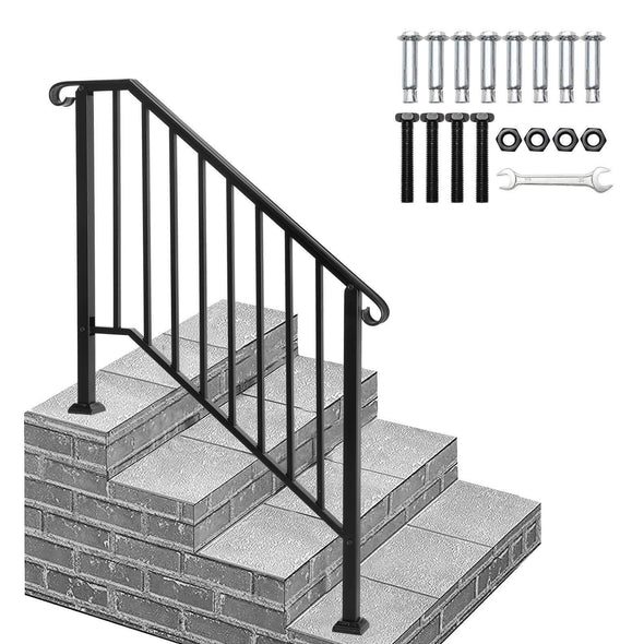 Outdoor Wrought Iron Staircase Handrail