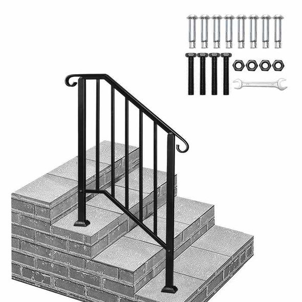 Outdoor Wrought Iron Staircase Handrail-Aroflit