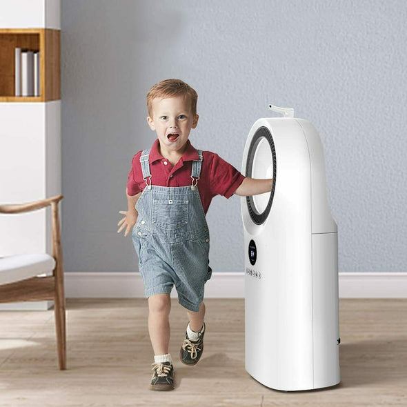 Portable Evaporative Air Cooler Fan - Rechargeable & Bladeless Design
