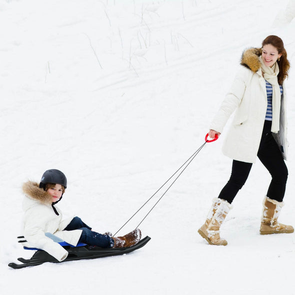 Premium Winter Kids Folding Snow Slider Ice Sled with Pull Rope