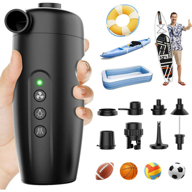 Portable Paddle Board Electric Pump with 20 PSI & Rechargeable Battery