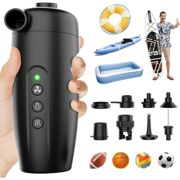 Portable Paddle Board Electric Pump with 20 PSI & Rechargeable Battery
