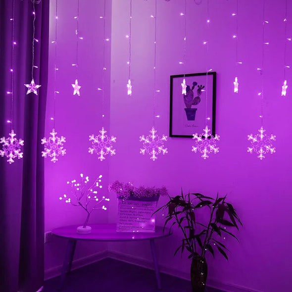 PartyLight™ Snowflake Curtain Lights Christmas Window Decoration