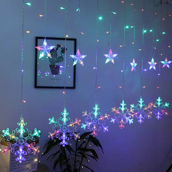 PartyLight™ Snowflake Curtain Lights Christmas Window Decoration