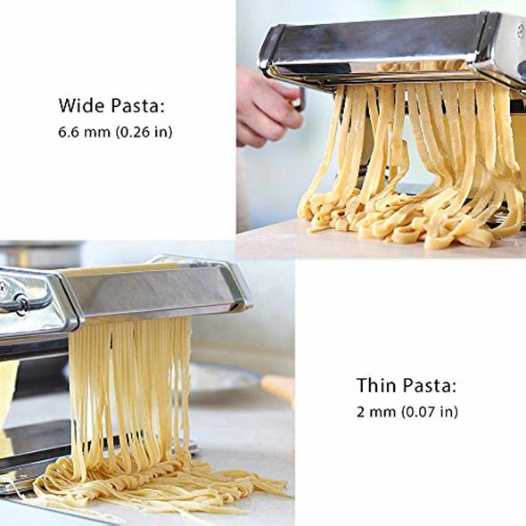 Pasta Machine, 9 Adjustable Thickness Settings Pasta Maker