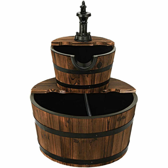 Ponder™ – 2 Tier Wooden Garden Water Feature