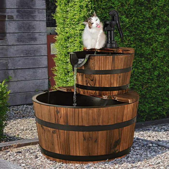 Ponder™ – 2 Tier Wooden Garden Water Feature