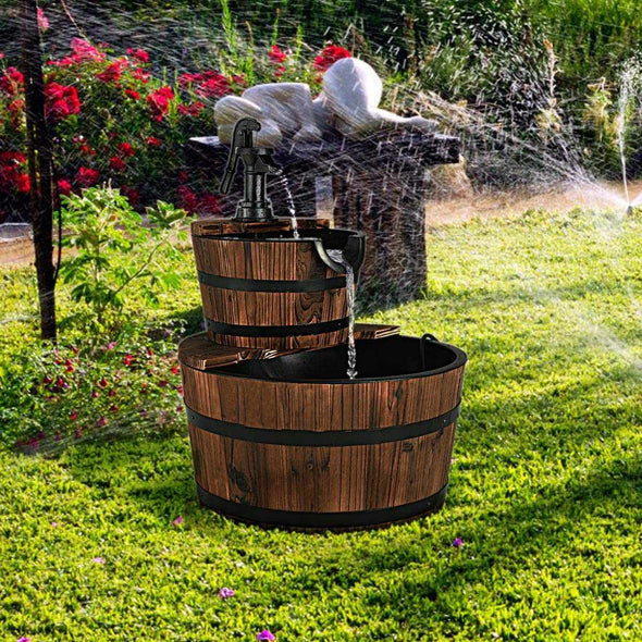 Ponder™ – 2 Tier Wooden Garden Water Feature