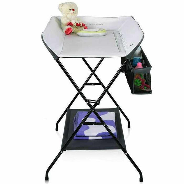 Portable Black Diaper Changing Table Dressers Station-Aroflit