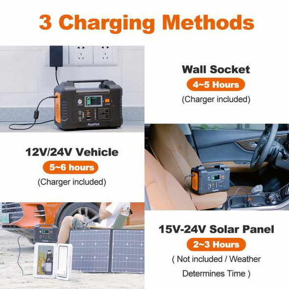 Portable Power Station 200W 151Wh Solar Generator with Solar Panel