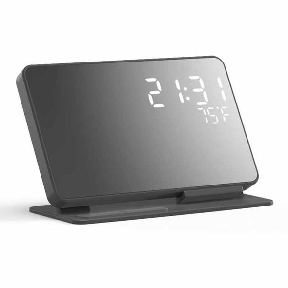 PowerPlaza™ Fast Wireless Charger Alarm Clock Charging Station