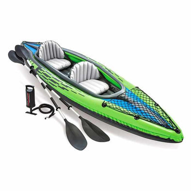 RiverSplash™ Inflatable 2 Person Outdoor Kayak Set with Oars & Hand Pump