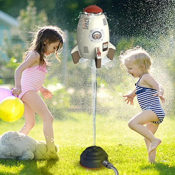 Rocket Sprinkler Toy Water Play Space Rocket Launcher
