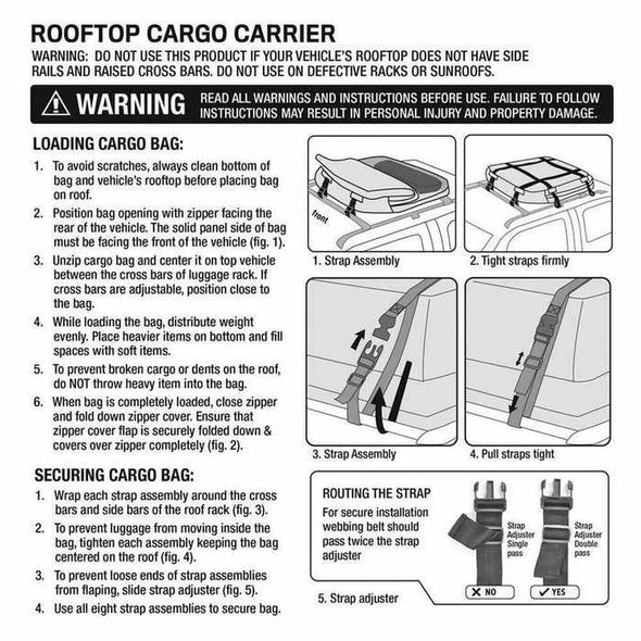 Rooftop Cargo Carrier Storage Bag For SUV-Aroflit