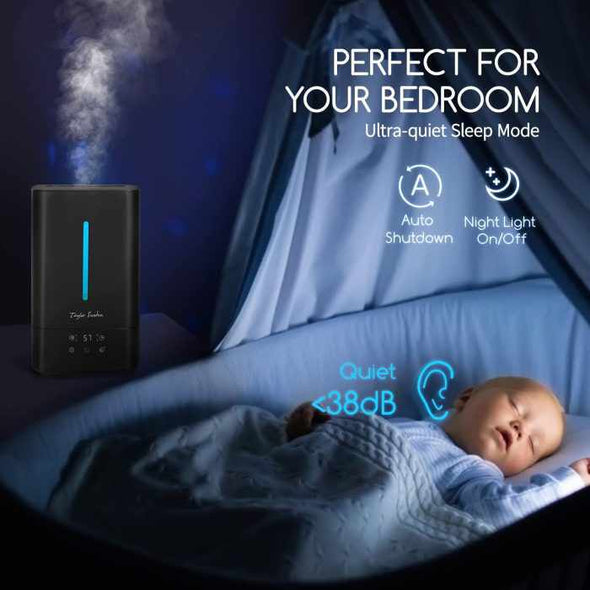 RoomWaves™ 5L Ultrasonic Warm & Cool Mist Bedroom Air Humidifier