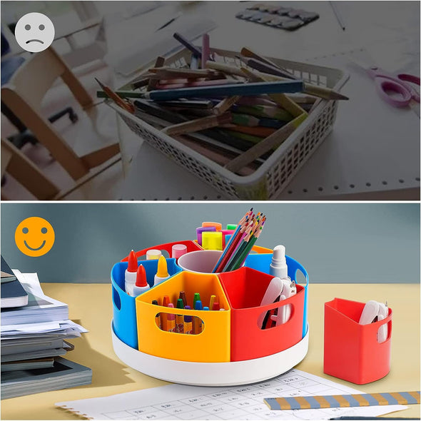 Rotating Desk Organiser for Kids Desk