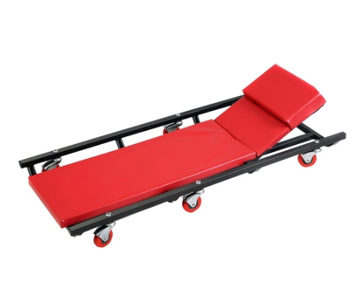 Adjustable Mechanics Creeper Seat with Rolling Casters for Car Repairs