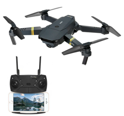 TriAir Pocket Drone Quadcopter, 720P HD Camera, Live Streaming