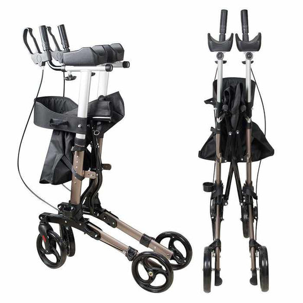 Senior Upright Stand Up Rollator Walker With Seat-Aroflit