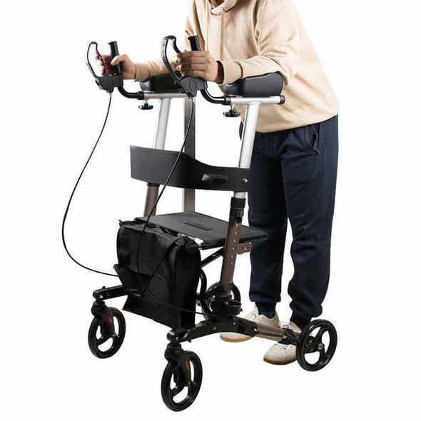 Senior Upright Stand Up Rollator Walker With Seat-Aroflit