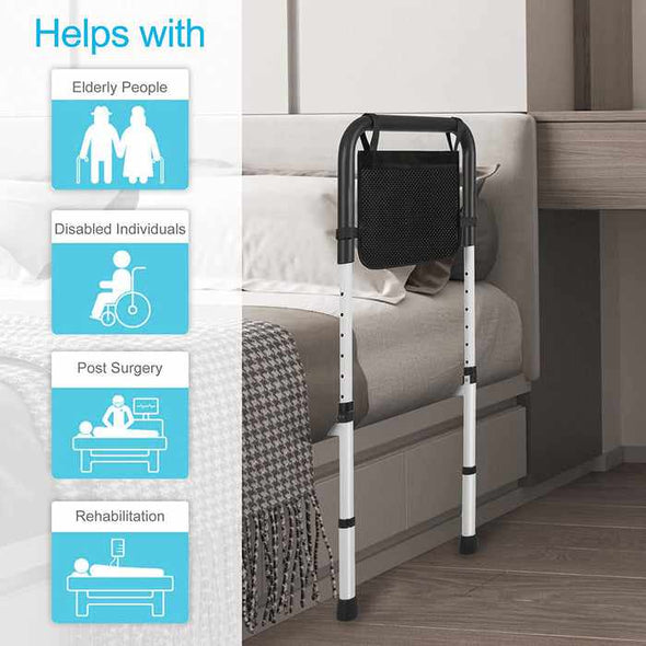 Seniors Adults Side Bed Safety Rails Assist Bars-Aroflit