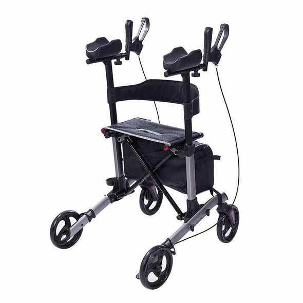 Seniors Upright Stand Up Rollator Walker With Seat-Aroflit
