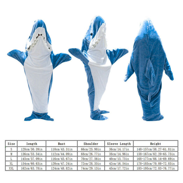 Shark Sleeping Bag – Pajamas Blanket Hoodie