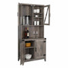 Small Rustic Kitchen Buffet With Hutch Cabinet-Aroflit