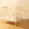 Small Space Mini Convertible Crib With Changing Table & Wheels-Aroflit