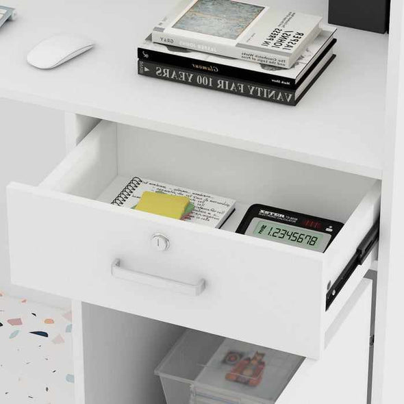 Small White Modern Salon Reception Front Desk-Aroflit