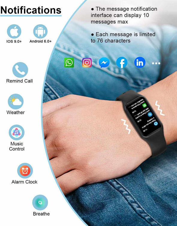 Smart Watch, Fitness Tracker Waterproof Step Counter Watch