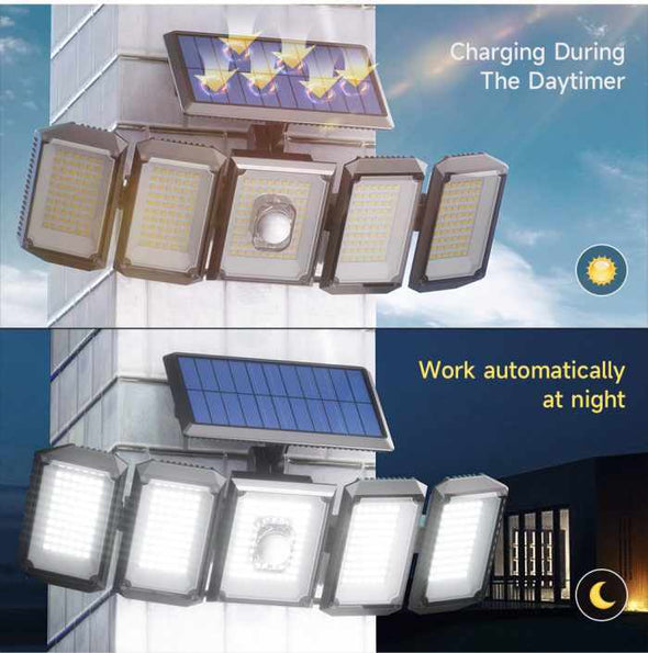 Solar 300 LED Light Outdoor Motion Sensor Bionic Floodlights