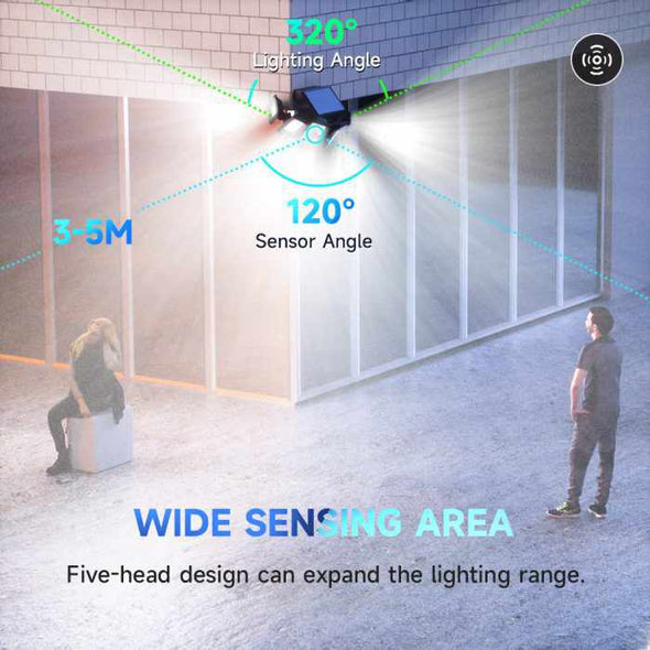 Solar 300 LED Light Outdoor Motion Sensor Bionic Floodlights