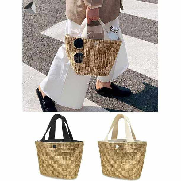 Straw beach bag